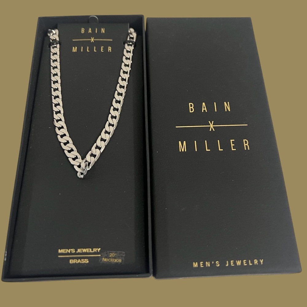 BAIN MILLER MEN’S Silver Chain Necklace